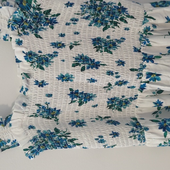 Apricot full length floral summer dress - Picture 6 of 7